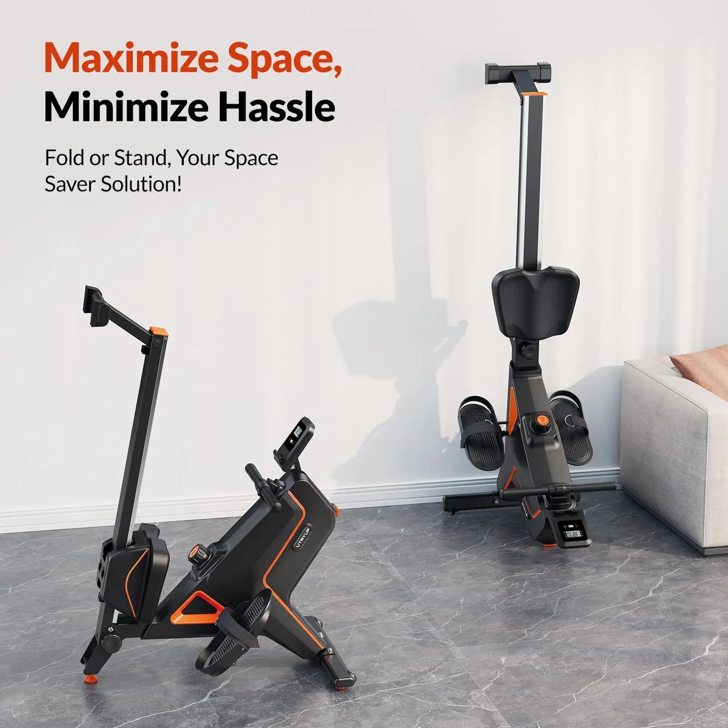 UTRYUP Magnetic Rowing Machines R05 Water Rower R10 16 Levels Quiet Resistance Foldable Compact Rowing Machine Home Gym Fitness