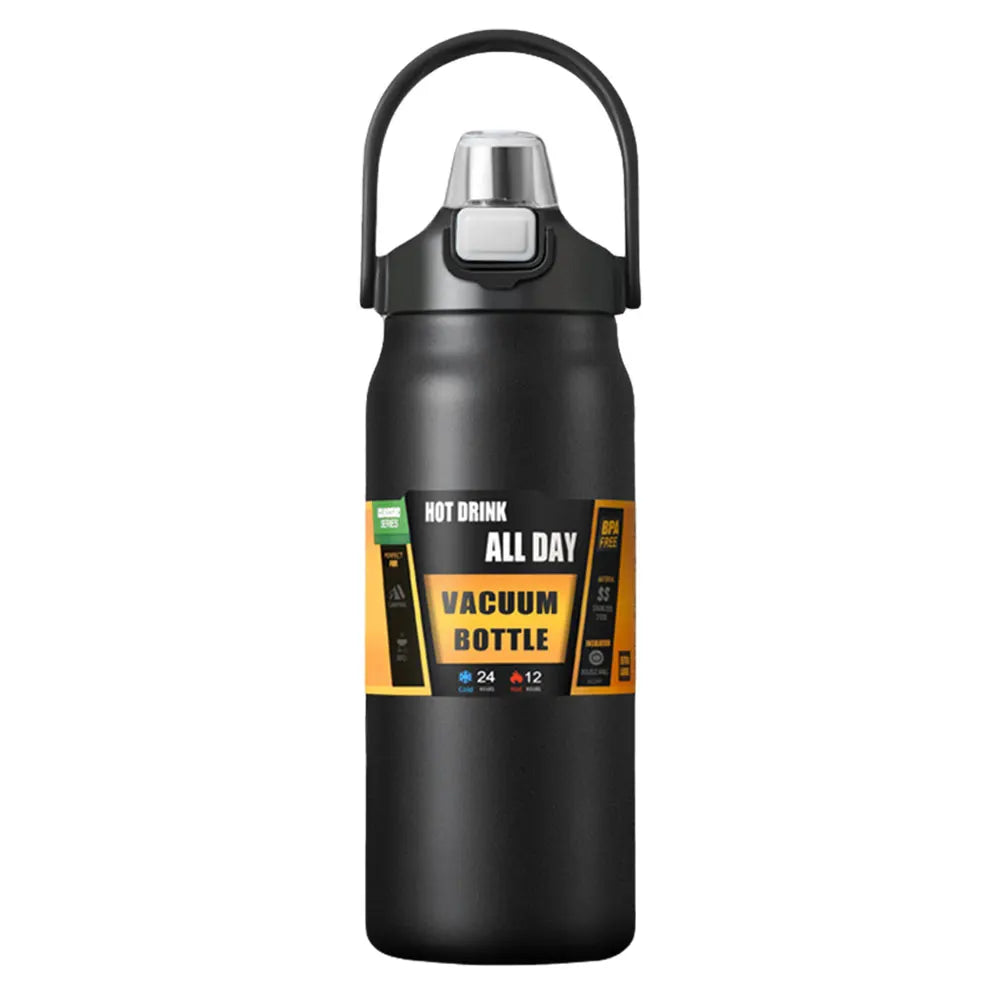 1200ml Insulated Bottle Stainless Steel Thermal Water Cup BPA Free Portable Coffee Mug Wide Mouth Opening for Sports