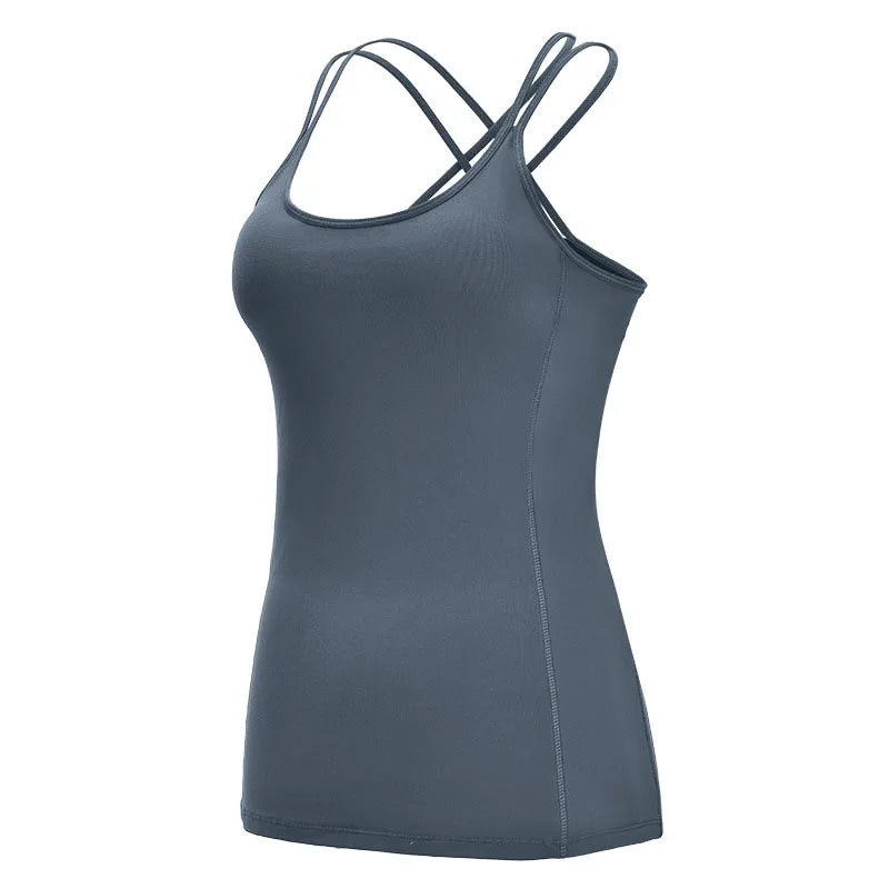 Yoga Vest Women Gym Sports Crop Top Workout Breathable Tank Top Female Padded Sports Bra Running Underwear Fitness Yoga Shirts