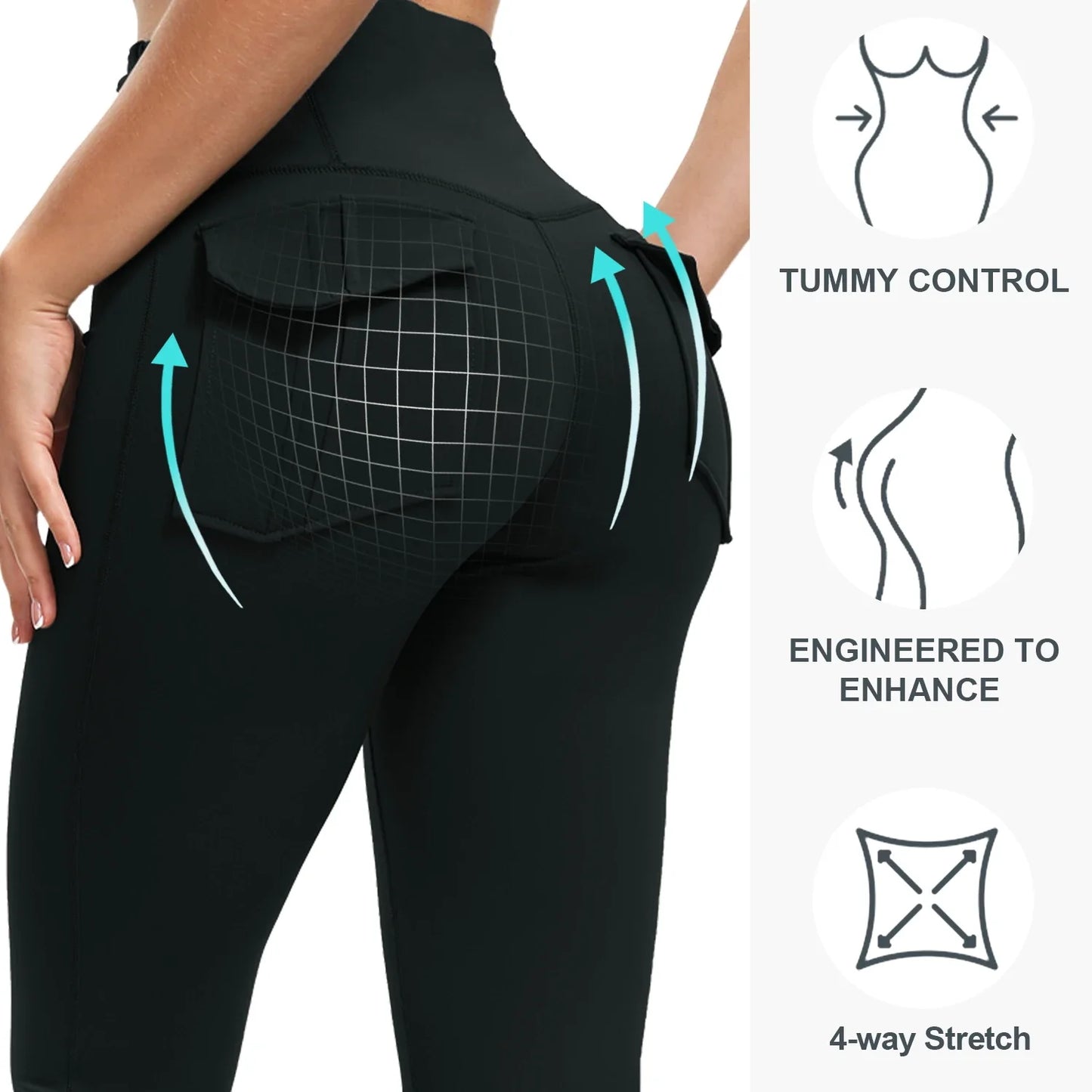 3 Pack Bootcut Yoga Pants With Pockets For Women Flared Leggings High Waist Womens Trousers Tummy Control With 2 Pockets