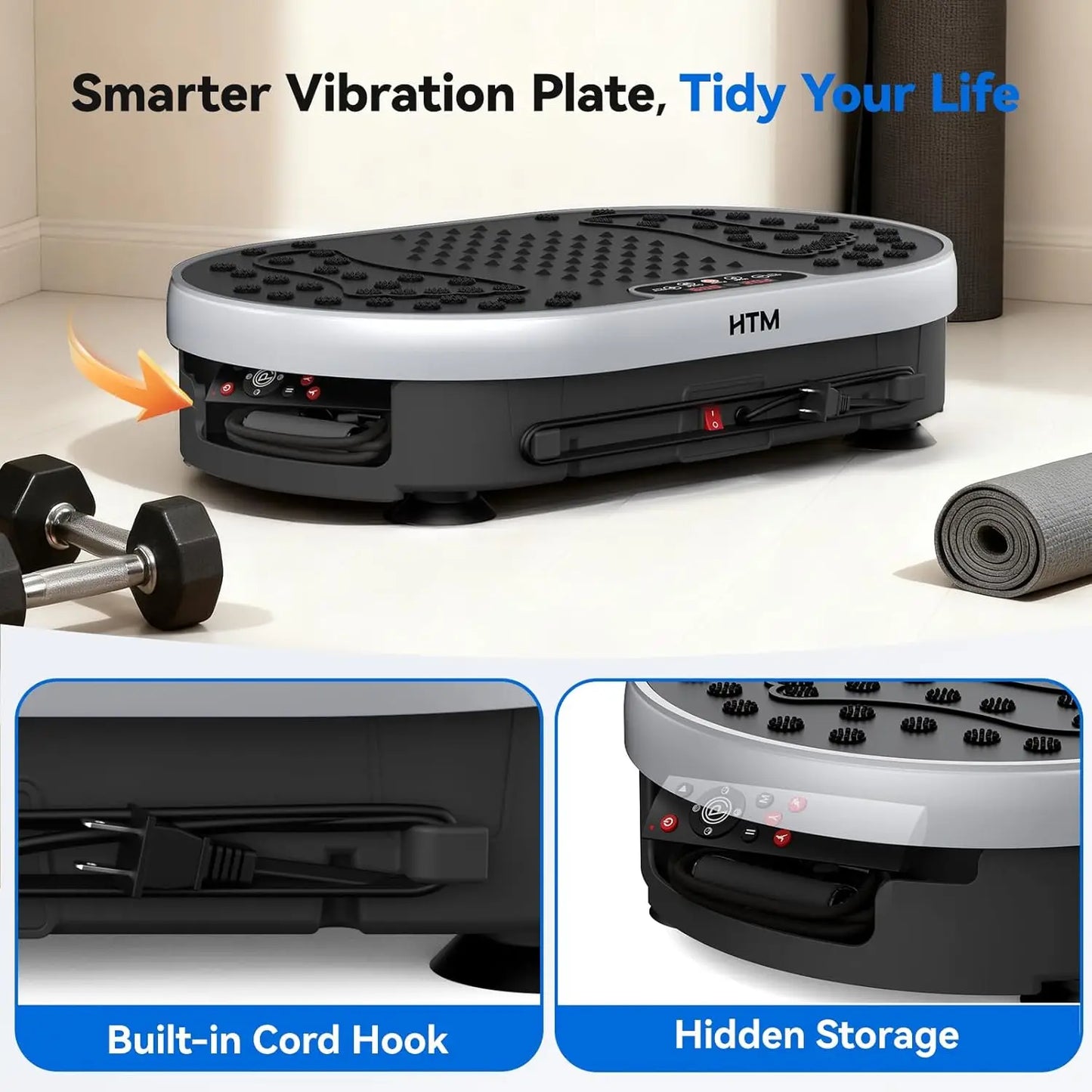 Vibration Plate Exercise Machine 120 Speed Levels 9 Preset Programs Home Fitness Equipment Weight Loss Fat Burning Muscle Toning