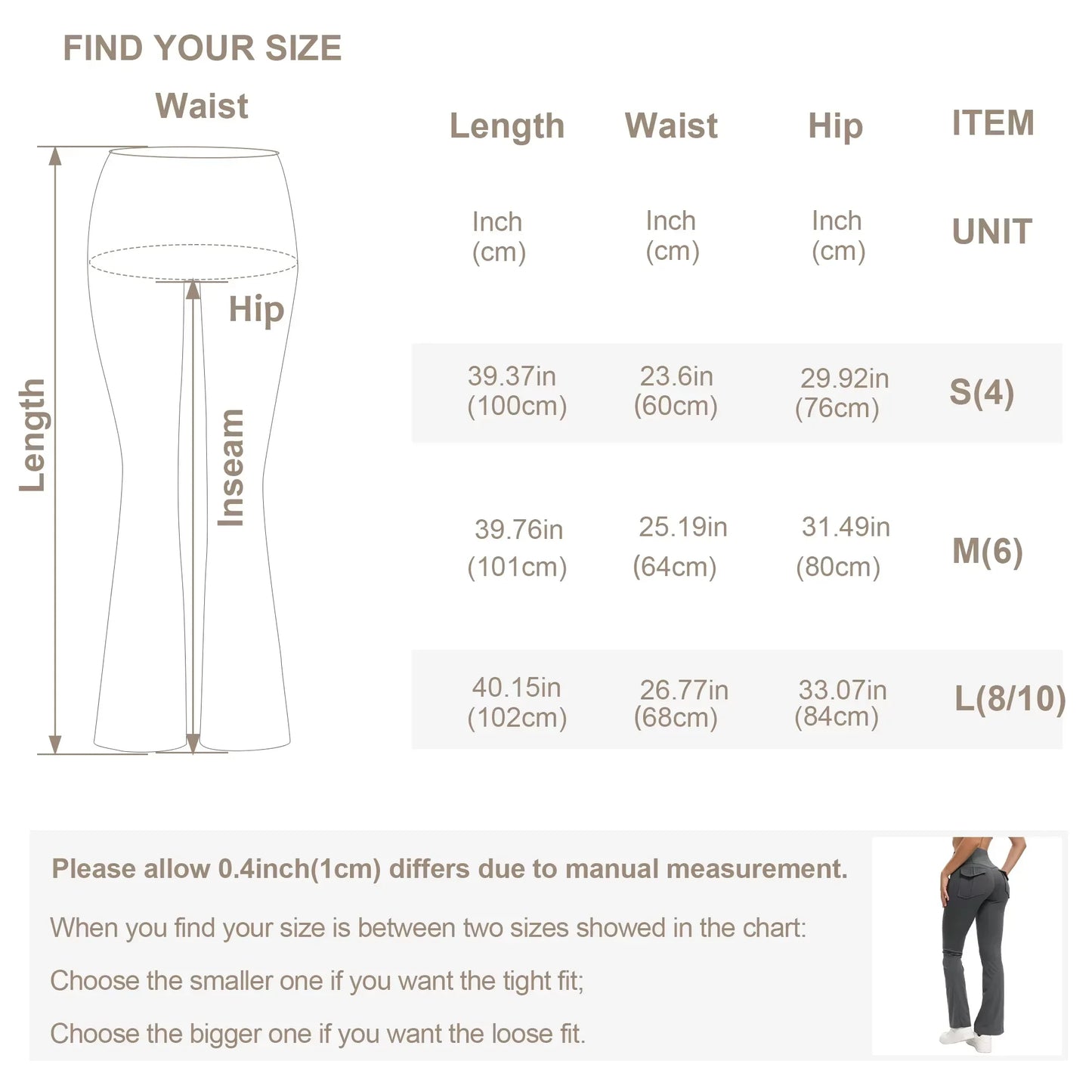 3 Pack Bootcut Yoga Pants With Pockets For Women Flared Leggings High Waist Womens Trousers Tummy Control With 2 Pockets