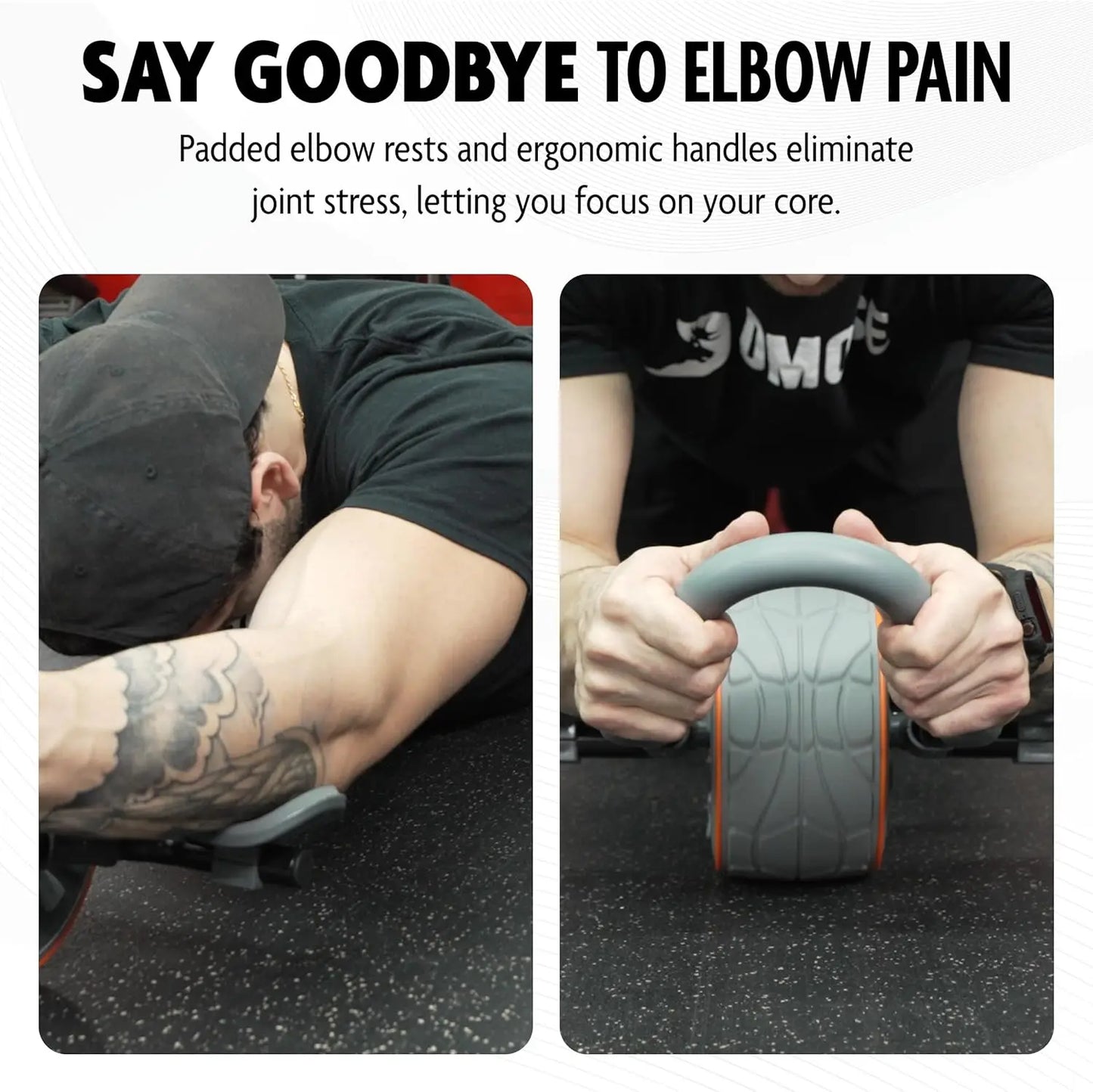 Ab Roller Wheel with Elbow Support 2 Knee Pads Abdominal Trainer for Core Workout Perfect Abs Workout Equipment for Home and Gym