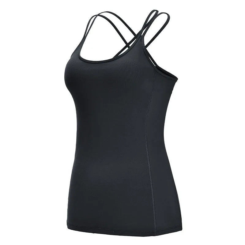 Yoga Vest Women Gym Sports Crop Top Workout Breathable Tank Top Female Padded Sports Bra Running Underwear Fitness Yoga Shirts