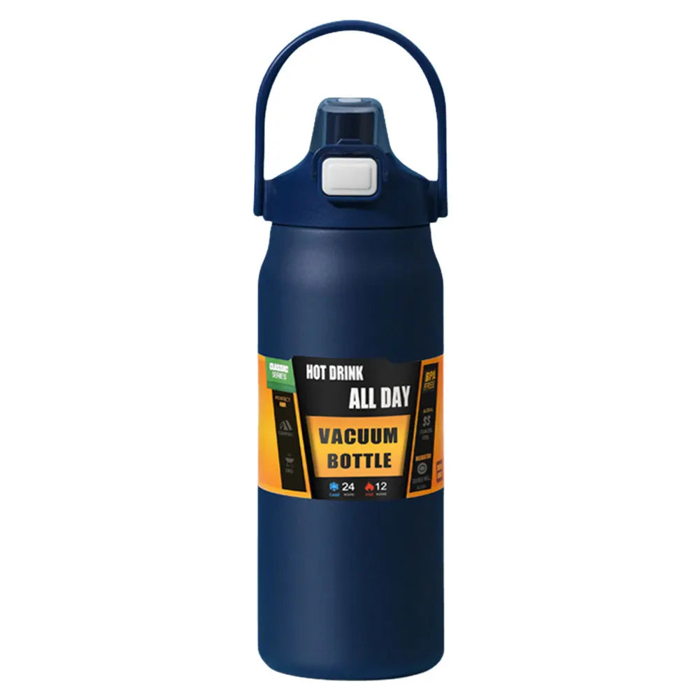1200ml Insulated Bottle Stainless Steel Thermal Water Cup BPA Free Portable Coffee Mug Wide Mouth Opening for Sports
